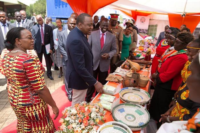 President Kenyatta at the Kasarani Sports Complex in Nairobi during the Joyful Women Organization’s thanks giving ceremony and annual general meeting.