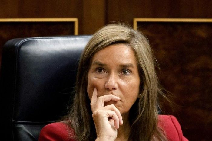 Ana Mato, pictured in November 2014, is accused of benefiting from presents made to her ex-husband when he was mayor of Pozuelo de Alarcon near Madrid in exchange for alleged contracts