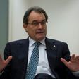 Former President of the Catalan Government and leader of Partit Democrata Europeu Catala (Catalan European Democratic Party) PDECAT, Artur Mas speaks during an AFP interview on February 6, 2017 in Barcelona