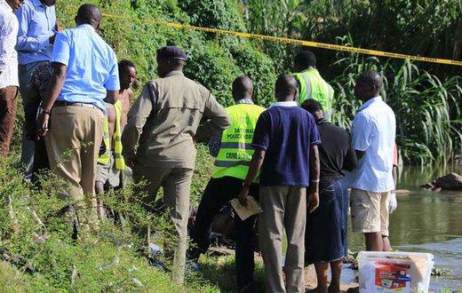 Police detectives and crime forensic officers at a crime scene in the past.