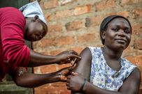 Woman being injected(Medium)