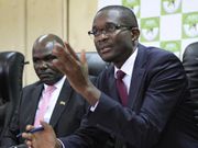 IEBC chairman Wafula Chebukati and Ezra Chiloba