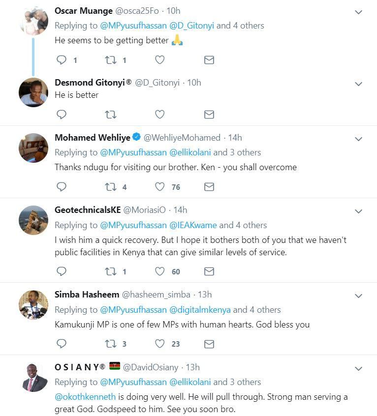 Comments posted after MP Yusuf Hassan shared photos with MP Ken Okoth