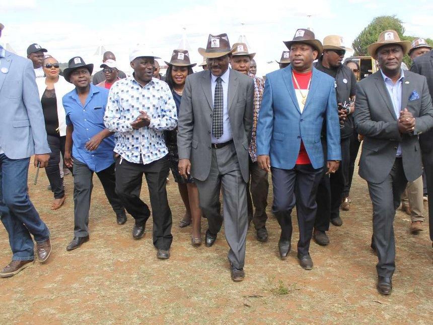 Nairobi Governor Mike Sonko with Wiper party leader Kalonzo Musyoka