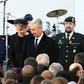 King Philippe and Queen Mathilde arrive at Brussels' international airport for ceremony to mark the first anniversary of the twin Brussels attacks by Islamic extremists