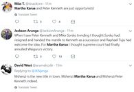 Comments shared after Peter Kenneth and Martha Karua appeared in a presser (Twitter)