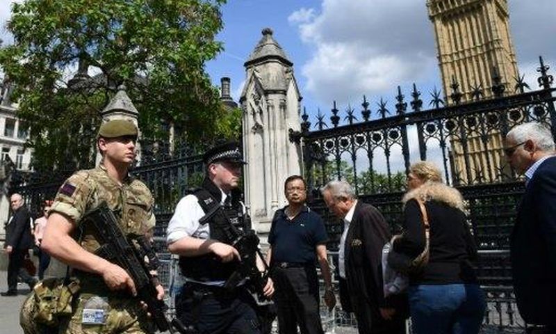 Soldiers on the street are a rare sight in Britain