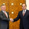 Jordan's King Abdullah II (L) and and President Abdel Fattah al-Sisi meet in Cairo on February 21, 2017