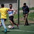 Now that eastern Mosul has been recaptured from IS jihadists, efforts are underway to rehabilitate football pitches, even as the battle for the Iraqi city's west continues on the other side of the Tigris River