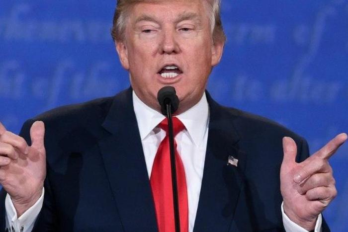 US Republican candidate Donald Trump speaks during the final presidential debate in Las Vegas, Nevada, on October 19, 2016