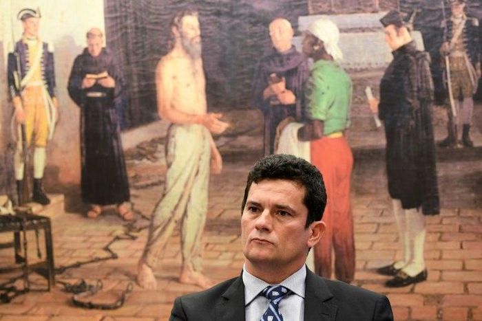 Federal Judge Sergio Moro, pictured in March 2017, has been labelled a hero by many Brazilians for leading the investigation against former president Luiz Inacio Lula da Silva and the "Car Wash" scandal
