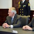 US Homeland Security Secretary John Kelly (R) and Secretary of State Rex Tillerson (L) met Mexican ministers who expressed "concern and irritation" over trade and migration