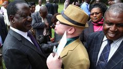 ODM leader Raila Odinga and nominated MP Isaac Mwaura