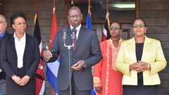 Deputy President William Ruto gives an address after meeting with Ines Maria Chapman, The Vice President of the Cuban Council of State and of Ministers (Twitter)