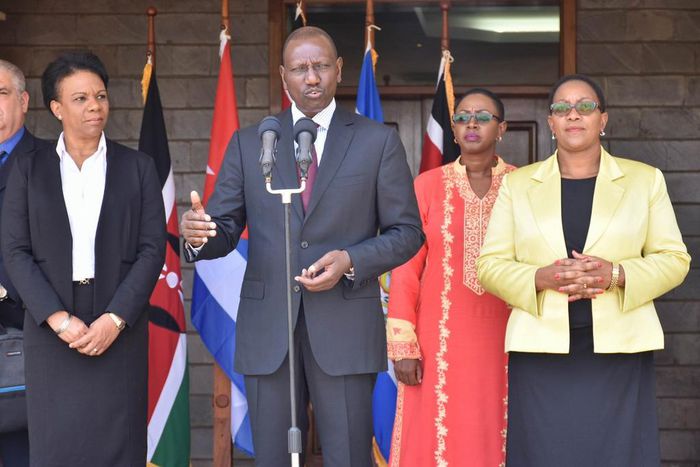 Deputy President William Ruto gives an address after meeting with Ines Maria Chapman, The Vice President of the Cuban Council of State and of Ministers (Twitter)