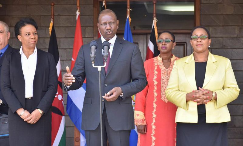 Deputy President William Ruto gives an address after meeting with Ines Maria Chapman, The Vice President of the Cuban Council of State and of Ministers (Twitter)