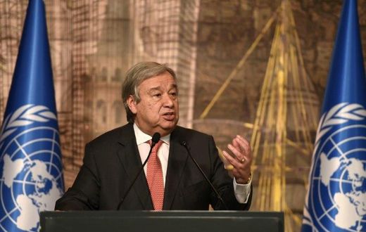 UN Secretary-General Antonio Guterres, pictured in February 2017, will meet with US President Trump and UN Security Council ambassadors to discuss the new administration's foreign policy and the proposed US cuts to UN funding