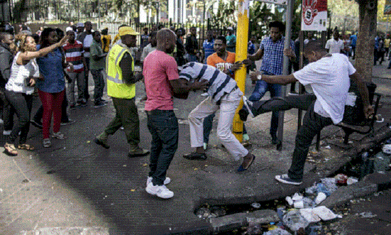 Scene of xenophobic attack