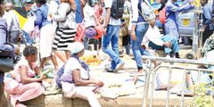 Small-scale traders at CBD Nairobi