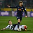 Leipzig's Emil Forsberg scored his sixth league goal of the season in the Bundesliga match against Borussia Moenchengladbach in western Germany, on February 19, 2017