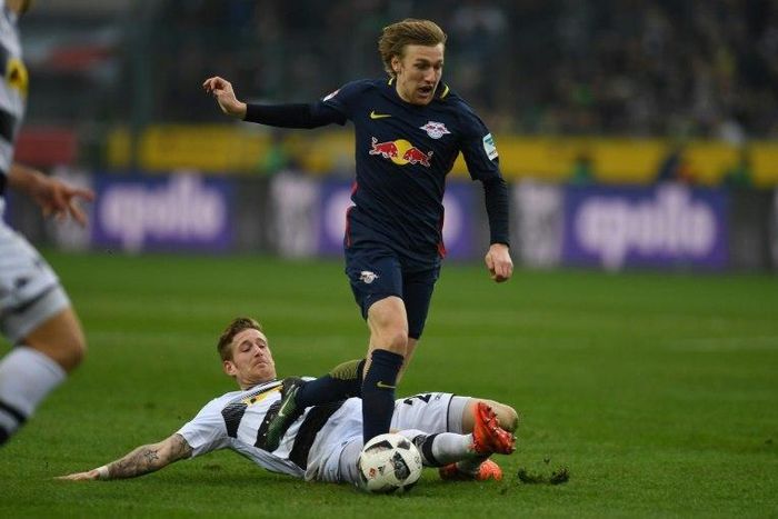 Leipzig's Emil Forsberg scored his sixth league goal of the season in the Bundesliga match against Borussia Moenchengladbach in western Germany, on February 19, 2017