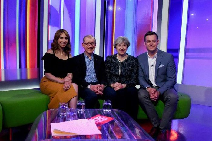 British Prime Minister Theresa May gave a first TV interview with her her husband, seeking to soften her image ahead of the election