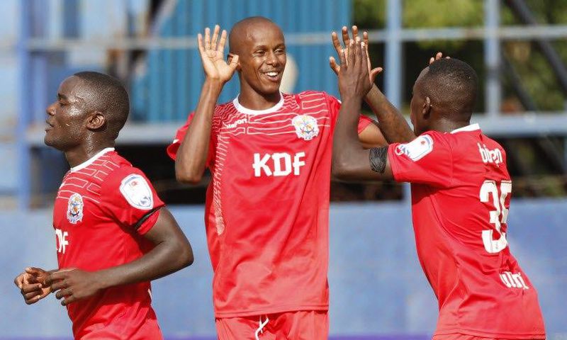 John Makwata with team mates