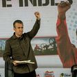 Venezuelan vice-president Tareck El Aissami (L) participate in a rally with workers of PDVSA state-owned oil company in Carcas January 31, 2017