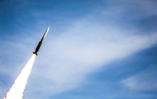 A handout picture made available by the Iranian Army office reportedly shows a Sayad missile fired during an air defence drill at an undisclosed location in Iran on November 5, 2018. Iran insists its missile program is for defensive purposes