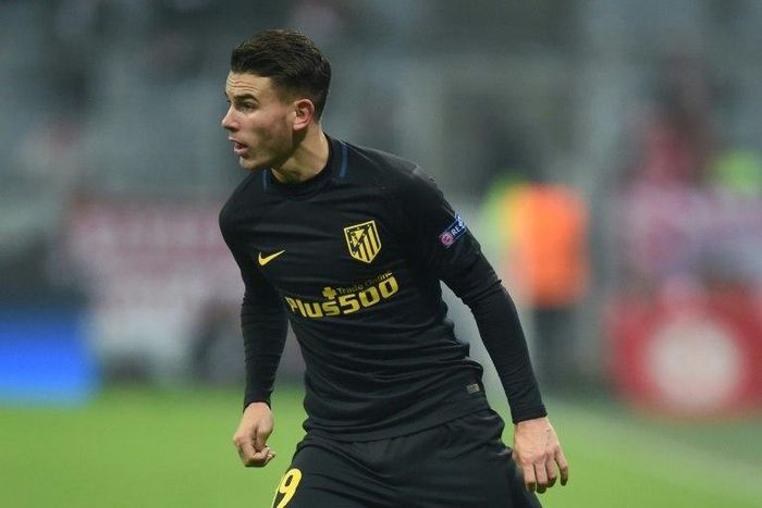 Atletico Madrid's French defender Lucas Hernandez, pictured in 2016, was arrested after his girlfriend was taken to hospital with minor injuries following an altercation between the pair