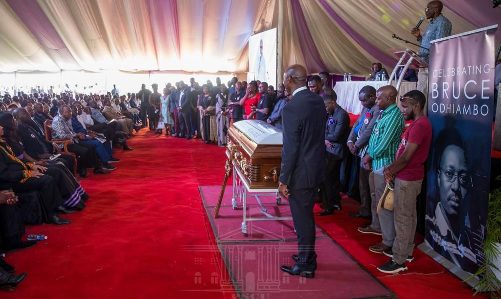 Celebrities and High profile guests who attended Bruce Odhiambo’s funeral