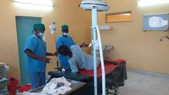 Mother of twins delivered at Lorugum Sub County Hospital, Loima in the first successful c-section performed in the area (Twitter)