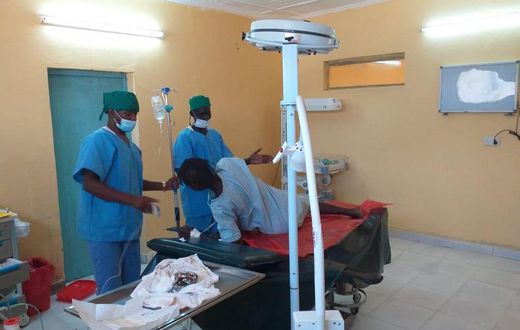 Mother of twins delivered at Lorugum Sub County Hospital, Loima in the first successful c-section performed in the area (Twitter)