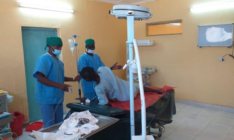 Mother of twins delivered at Lorugum Sub County Hospital, Loima in the first successful c-section performed in the area (Twitter)