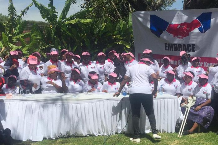 Kenyan women politicians during the launch of Embrace - Women Building Bridges for Kenya (Twitter)