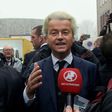 Dutch far-right Freedom Party leader (Partij Voor De Vrijheid - PVV) Geert Wilders (C) speaks to journalists as he officially launches his parliamentary election campaign in Spijkenisse on February 18, 2017
