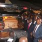 The casket bearing the late Ndreritu Gachagua is received by various leaders at JKIA, March 2, 2017.