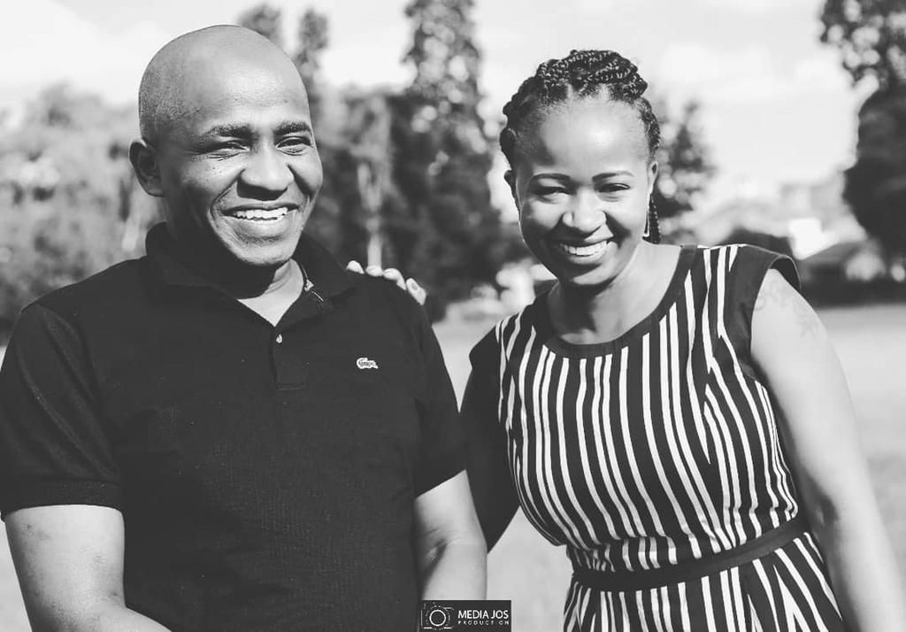 BBC's Maureen Nyukuri with her husband Collins Owiti