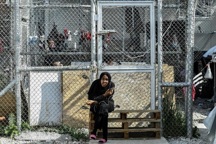 Those stuck in the camp inside despair of overcrowded conditions and the long wait for asylum