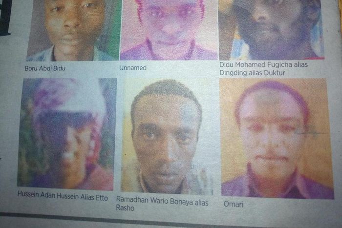 Suspects in the Dusit attack
