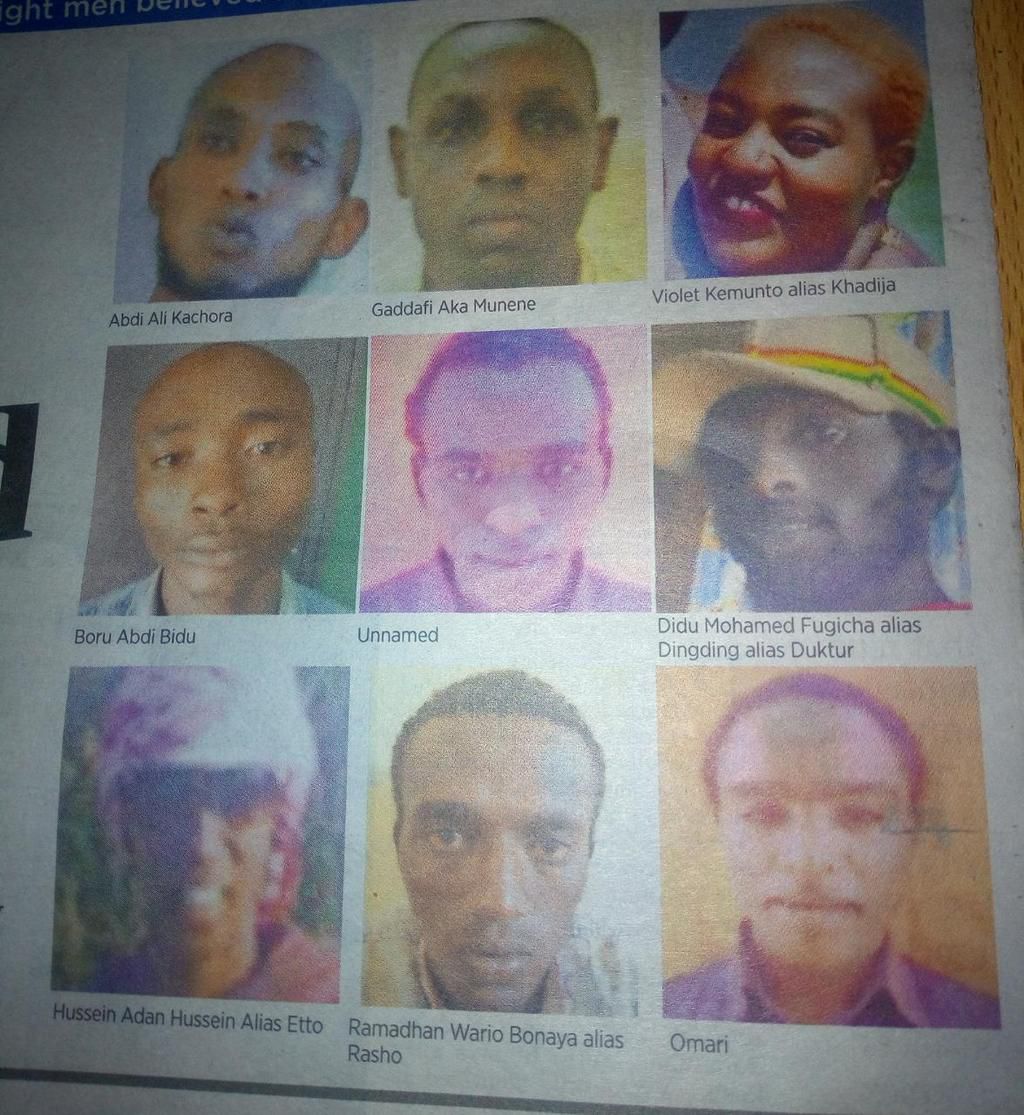 Suspects in the Dusit attack