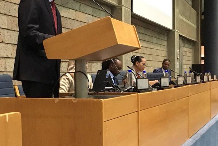 Walter Mong'are alias Nyambane during a past address (Twitter)