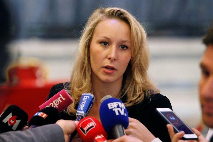 Marion Marechal-Le Pen, niece of losing French presidential candidate Marion Le Pen announced Tuesday she is quitting politics "for some time".This picture was taken last month.