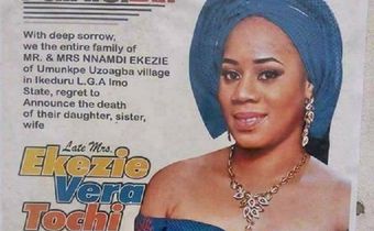 The late Vera Tochi Ekezie