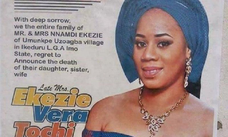 The late Vera Tochi Ekezie