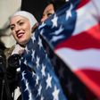 Zeina, who did not want to give her last name, takes part in a protest against US President Donald Trump outside the White House on February 4, 2017, in Washington, DC