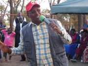 Bishop David Kariuki Ngari also known as Gakuyo addressing the public