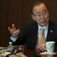 The United Nations Secretary General Ban Ki-moon answers questions during an interview with Agence France-Presse November 11, 2016 at the United Nations in New York