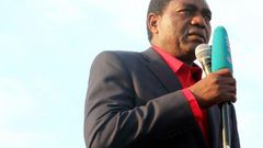 Main Zambian opposition party United Party for National Development presidential candidate Hakainde Hichilema delivers a speech during a presidential campaign rally on August 10, 2016 in Lusaka
