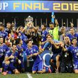 Iraq's Air Force Club players celebrate after beating India's Bengaluru FC to win the AFC Asian Cup football final at the Qatar Sports club in Doha, on November 5, 2016